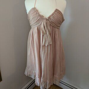 Pink Silk Forever 21 Halter Cocktail Dress